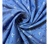 100% Cotton Vintage Novelty Floral Dress Material Craft Quilting Fabric - Perfect for Sewing Projects and Dress Making - Cotton Fabric by The Metre Clearance 44" (Blue Mandarin)