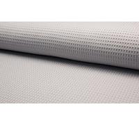 100% Cotton Waffle Honeycomb Pique Fabric Material - Silver Grey, 1Mtr - 150cm x 100cm