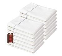 100% Cotton Waiters Cloth - Super Absorbent Service Tea Towels for Restaurants, Bars & Kitchens - Durable & Quick-Dry Catering Cloths - Reusable White Towels for Home & Professional Use (Pack of 12)