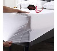 100% Cotton Waterproof Super King Mattress Protector - 30 cm Deep Fitted Wet Sheet Bed Cover Terry Matress Topper SK Cover - Noiseless & Breathable (White, Super King)