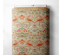 100% Cotton William Morris Strawberry Thief Printed Design Quilting Craft Dress Quality Sewing Fabric Material | 55" - 140 cm Wide (per Fat Quarter, Rose)