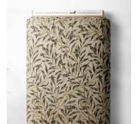 100% Cotton William Morris Willow Bough Printed Design Quilting Craft Dress Quality Sewing Fabric Material | 55" - 140 cm Wide (per Half Metre, Linen)