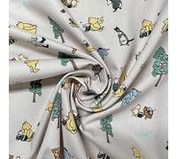 100% Cotton Winnie The Pooh in 6 Different Colours 114cm Wide - Half METRE