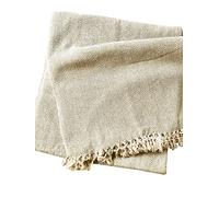 100% Cotton Woven Herringbone Chair Sofa Settee Bed Throw Living room Soft Sofa Luxury Couch Decor New Attractive Beige Natural Colors in 6 Sizes (Super King 259cm x 394cm (100"x155"))