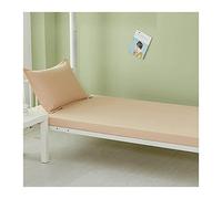 100% Cotton Yellow Fitted Sheet Twin Deep 15cm Soft Breathable Bed Sheet for King Queen Single & Double Sizes - Summer Bedding Essential