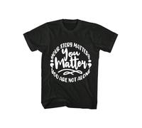 100% Cotton Your Story Matters You Matter You are Not Alone Premium Tri-Blend T-Shirt Black