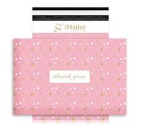 100 Count - 14.5" x 19", Pink Polka Dot - Thank You Poly Mailer Envelope, Mailing Shipping Bags with Self Seal Strip