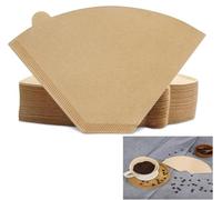 100 Count #4 Cone Coffee Filters 8-12 Cups，Cone Filters Bulk Disposable Natural Paper，Unbleached Coffee Accessories for Pour Over and Drip Maker，Drip and Pour Over Coffee Maker
