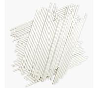 100 Count 6 INCH White Paper Lollipop Sticks,Cake Pop Sticks,Sucker Sticks for Cookies,Rainbow Candy,Chocolate,Cake Topper(Dia 4mm)