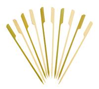 [100 Count] 7 Inch - 18cm Bamboo Wooden Paddle Picks Skewers for Cocktails, Grilling, Appetizers, Fruits, and Sandwiches