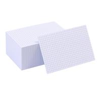 100 Count Extra Heavyweight Grid Index Cards 4x6 Inch 92lb Weight Double Sided Graph Ruled Notecards Thick Flash Cards for Note-Taking, Studying, and Organization, Ideal for School, Home and Office