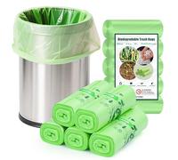100 Count Food Waste Bags, 20L Biodegradable Bin Liners