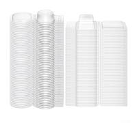 100 Count of Transparent Wax Clamshells Perfect for DIY Candle Making (100pc rounds)