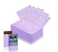 100 Count Pale Purple Card Sleeves for Trading Cards, Perfect Fit Shiny MTG Card Sleeves, Holographic Card Sleeve Fit for Magic, Photocard, TCG, Sports Cards, Yugioh Card, Game Card 66 * 91 mm