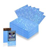 100 Count Sky Blue Card Sleeves for Trading Cards, Perfect Fit Shiny MTG Card Sleeve, Holographic Card Sleeves Fit for Magic, Photocard, TCG, Baseball/Sports Cards, Yugioh Card, Game Card 66 * 91 mm
