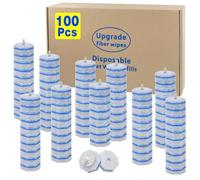 100 Count Toilet Wand Refills for Clorox, Disposable Toilet Brush Compatible with Clorox ToiletWand Cleaning System, Upgrade Fiber Bowl Cleaner Brush for Closestool Cleaning