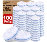 100 Count Toilet Wand Refills, Toilet Bowl Cleaners Compatible with Most Toilet Brushes- No Falling Apart, Fresh Fragrance，4X Cleaning Power，Bathroom Cleaning.