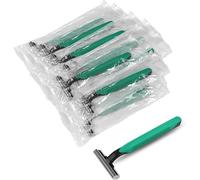 100 Count Twin Blade Disposable Razors, Green, Plastic Classic Style, Unisex for Travel, Hotel, Camping, Disposable Use-Ling