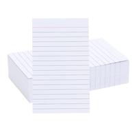 100 Count Vertical Ruled Index Cards 3 X 5 Flash Card Double Sided Lined Notecards Heavy Weight Ruled Checklist Thick Recipe Cards for Studying, School, Home and Office,White