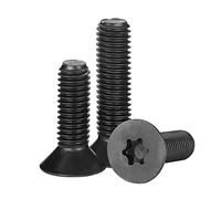 100 countersunk head screws hexagonal bolt heads M2.5 M3 M4 M5 M6 black 304 stainless steel M4x25mm)(M5x30mm)
