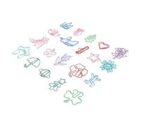 100 Counts Animal Shaped Paper Clips Assorted Color Cute Bookmark Clips for Students, 20 Different Color Shapes, Lovely Design, Shiny Appearance, Holds Paper Well, Metal, 100pcs