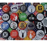100 Craft Beer Bottle Caps, Few Repeats, No Dents, Huge Variety of Assorted Crown Caps