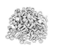 100 Cruciform Square Head Aluminium Greenhouse Bolts & Nuts