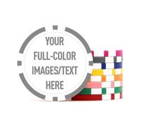 100 Custom 11.5 Grams Texas Hold 'em Chips, Upload Your Photo, Text, Logo or Image, for Card Club, Bar Tokens or Golf Club (Gray)