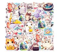 100 Cute Cat Stickers, Cartoon Graffiti Stickers, Children'S Reward Stickers, Decorative Stickers, Waterproof Stickers