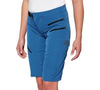 100% Damen Shorts Airmatic, Slate Blau, L, HU-SHO-2212