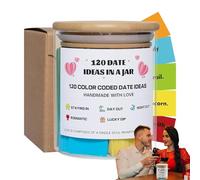 100 Date Ideas In A Jar, Date Night Ideas Jar, Color Coded Date Ideas, Date Night Game Jar, Fun Date Night Cards, for Newlywed, An-niversary and Wedding Gift for Husband or Wife