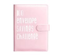 100 Day Challenge for Couples - Savings Book, Handbook, Notebook-A5 Magnetic Buckle Pink (Single Shell)