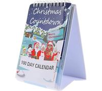 100 Day Christmas Countdown 2025,Christmas Countdown Calendar, Desktop Advent Calendar for Home Office Room Decor, Xmas Count Down Gift (Multicolor)