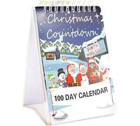 100 Day Christmas Countdown Calendar 2024, Advent Calendar 2024 Christmas Count Down Gift for Kids, 2024 Advent Special Days Table Calendar for Home Office Room Decor (A)
