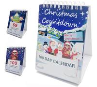 100 Day Christmas Countdown Calendar 2024,Christmas Countdown Calendar, Desktop Advent Calendar for Home Office Room Decor, Xmas Count Down Gift