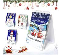 100 Day Christmas Countdown Calendar 2025, Advent Calendar 2025, Desktop Advent Calendar for Home Office Room Decor, Christmas Count Down Gift (White)