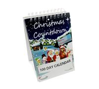 100 Day Christmas Countdown Calendar, 2025 Christmas Countdown Calendar, Desktop Advent Calendar for Home Office Room Decor, Xmas Count Down Gift (1 Pcs)