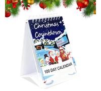 100 Day Christmas Countdown Calendar 2025, Christmas Desktop Advent Calendar, Xmas Count Down Gift, Creative Calendars Ornament for Home Office