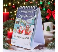 100 Day Christmas Countdown Calendar 2025,Christmas Tear Off Countdown Desk Calendar 2025, 100 Days Desktop Advent Calendars For Home Offices Decor Christmas Countdown Calendar Xmas Count Down Gift