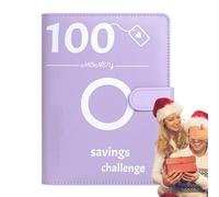 100 Day Savings Challenge Folder - A5 Budget , 100 Day Challenge Savings Book, Storage of Cash, Bills, Receipts, Financial Planner Accessories | Cash Envelope System for Home Use