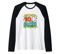 100 Days All-Star Student Baseball Celebration Raglan Baseball Tee