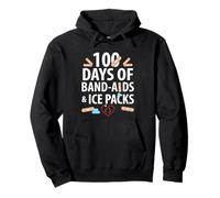 100 Days Band Aids & Ice Packs Nurse 100th Day Of School Kid Pullover Hoodie