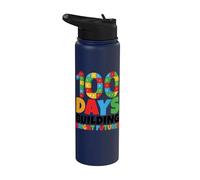 100 Days Building Bright Futures 100 Days of School Stainless Steel Insulated Water Bottle