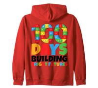 100 Days Building Bright Futures 100 Days Of School Zip Hoodie