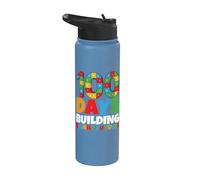 100 Days Building Bright Futures Brick 100 Days of School Stainless Steel Insulated Water Bottle