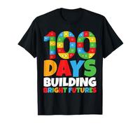 100 Days Building Bright Futures Brick 100 Days of School T-Shirt