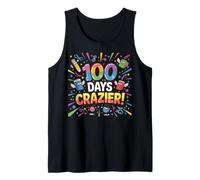 100 Days Crazier Celebration Kids Funny School Apparel Tank Top