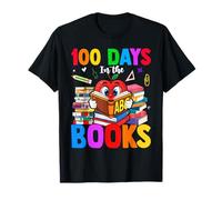 100 Days in The Books Reading Teacher 100th Day of School T-Shirt