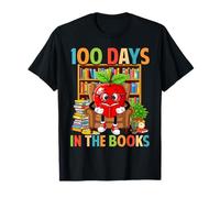 100 Days in The Books Reading Teacher 100th Day of School T-Shirt