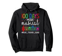 100 Days More Musical Music Teacher Squad 100th Day School Pullover Hoodie